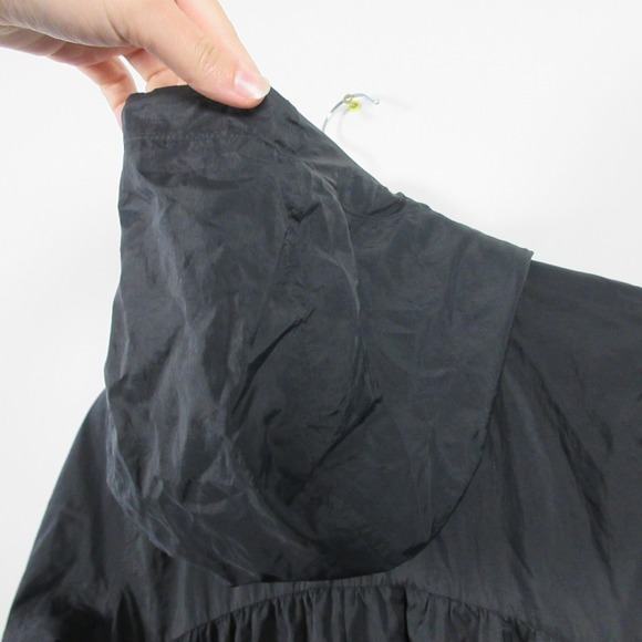 Lululemon Relaxed Fit Gathered Cropped Hoodie Jacket Women 2 Black Peplum 170 - Picture 11 of 13